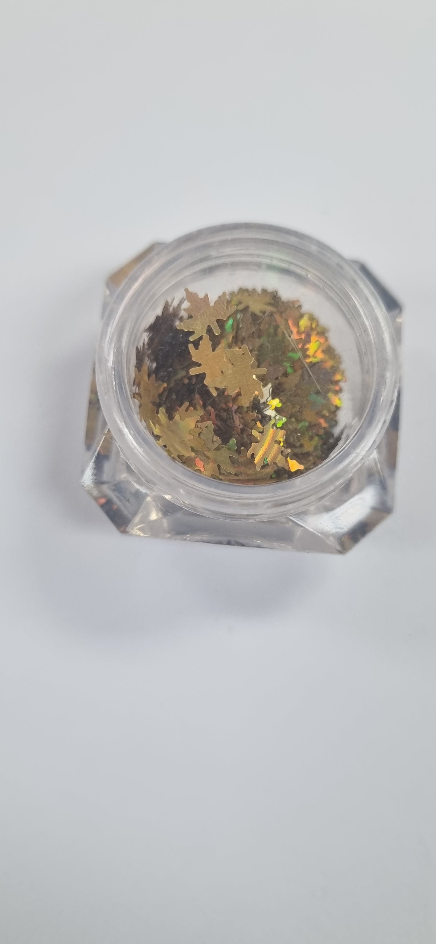 Confeti de hoja de arce para uñas