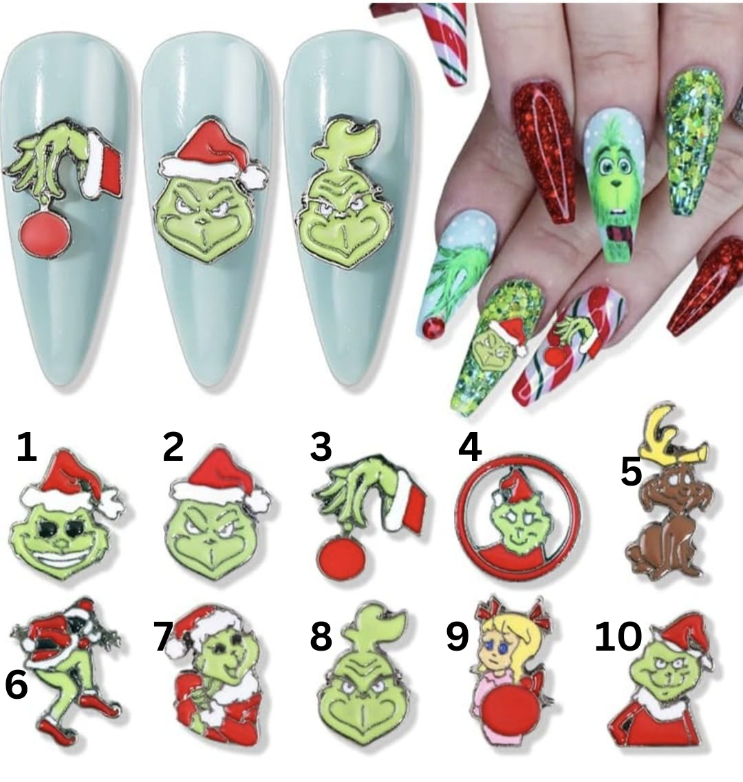 Adornos navideños para uñas