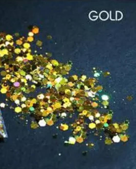 Brillantina gruesa para uñas