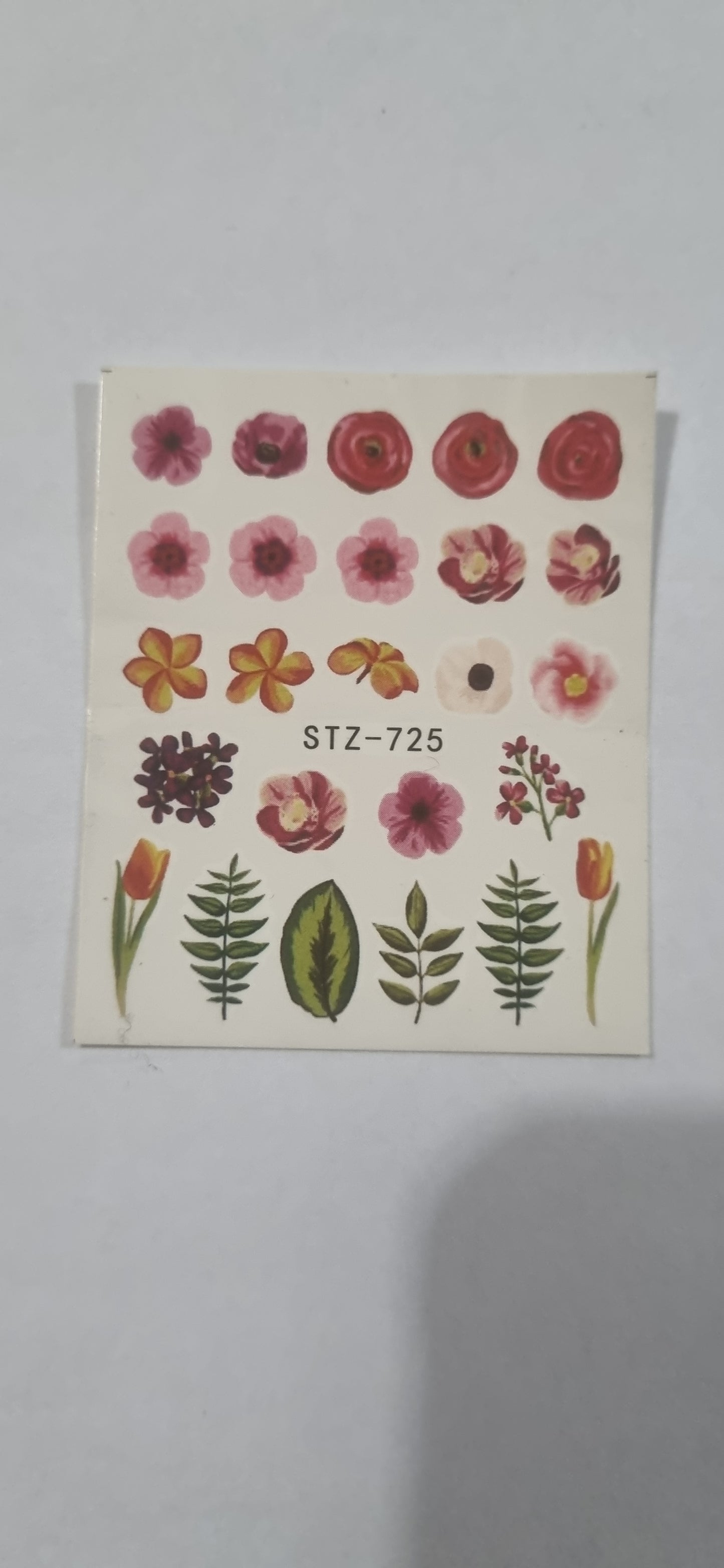 Calcomanías de agua florales