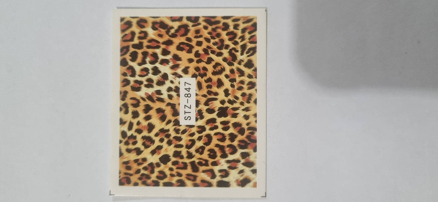 Calcomanías de agua - Estampado animal