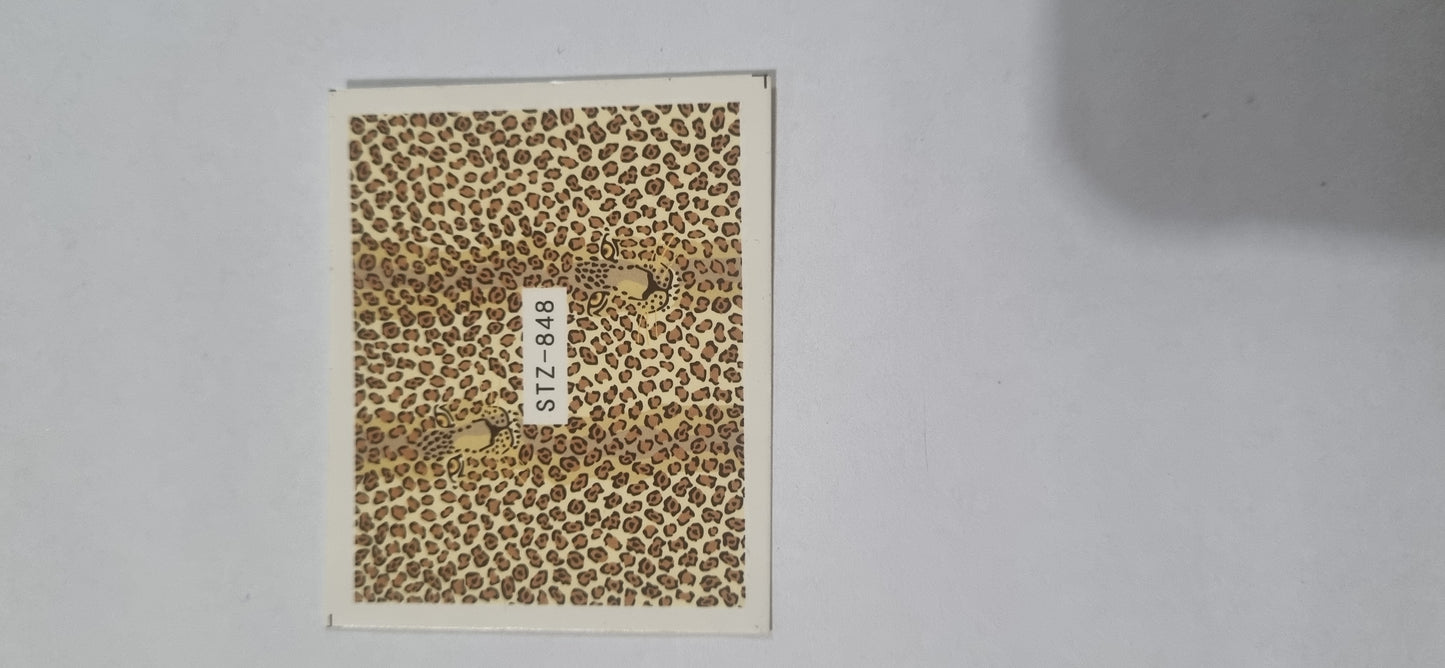 Calcomanías de agua - Estampado animal