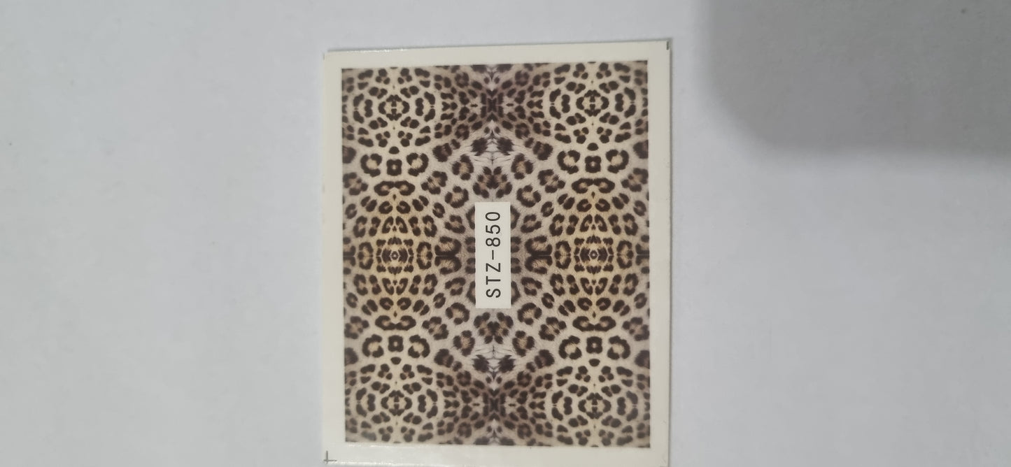 Calcomanías de agua - Estampado animal