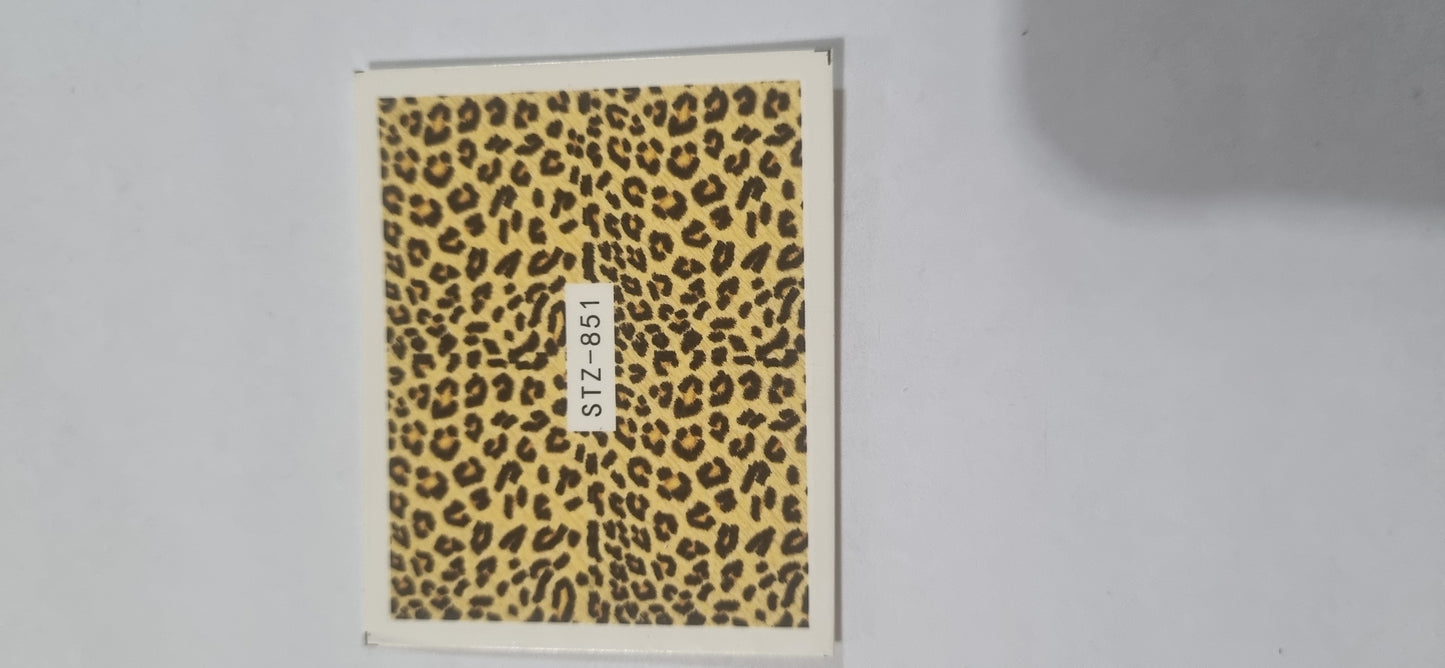 Calcomanías de agua - Estampado animal