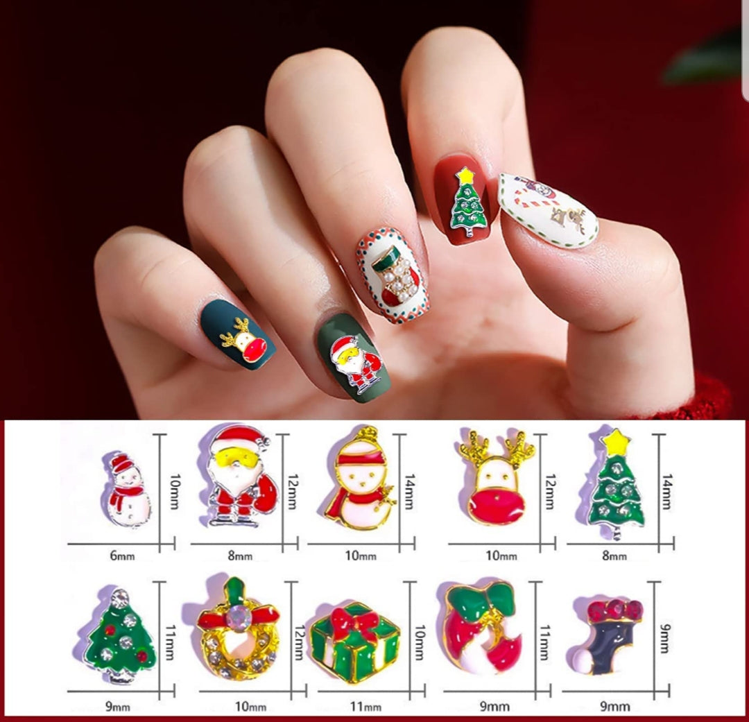 Adornos navideños para uñas