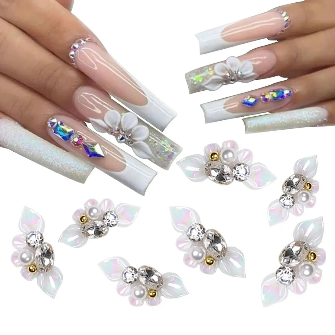 Adornos florales para uñas