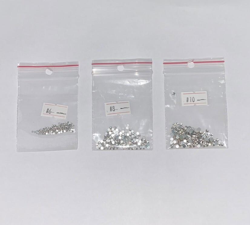 Diamantes de imitación transparentes, 100 unidades