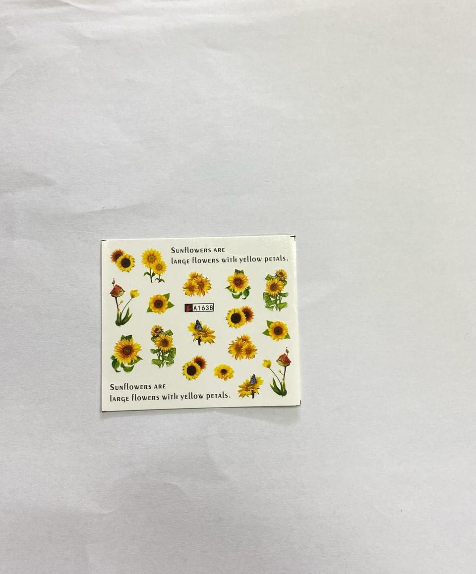 Calcomanías de agua florales