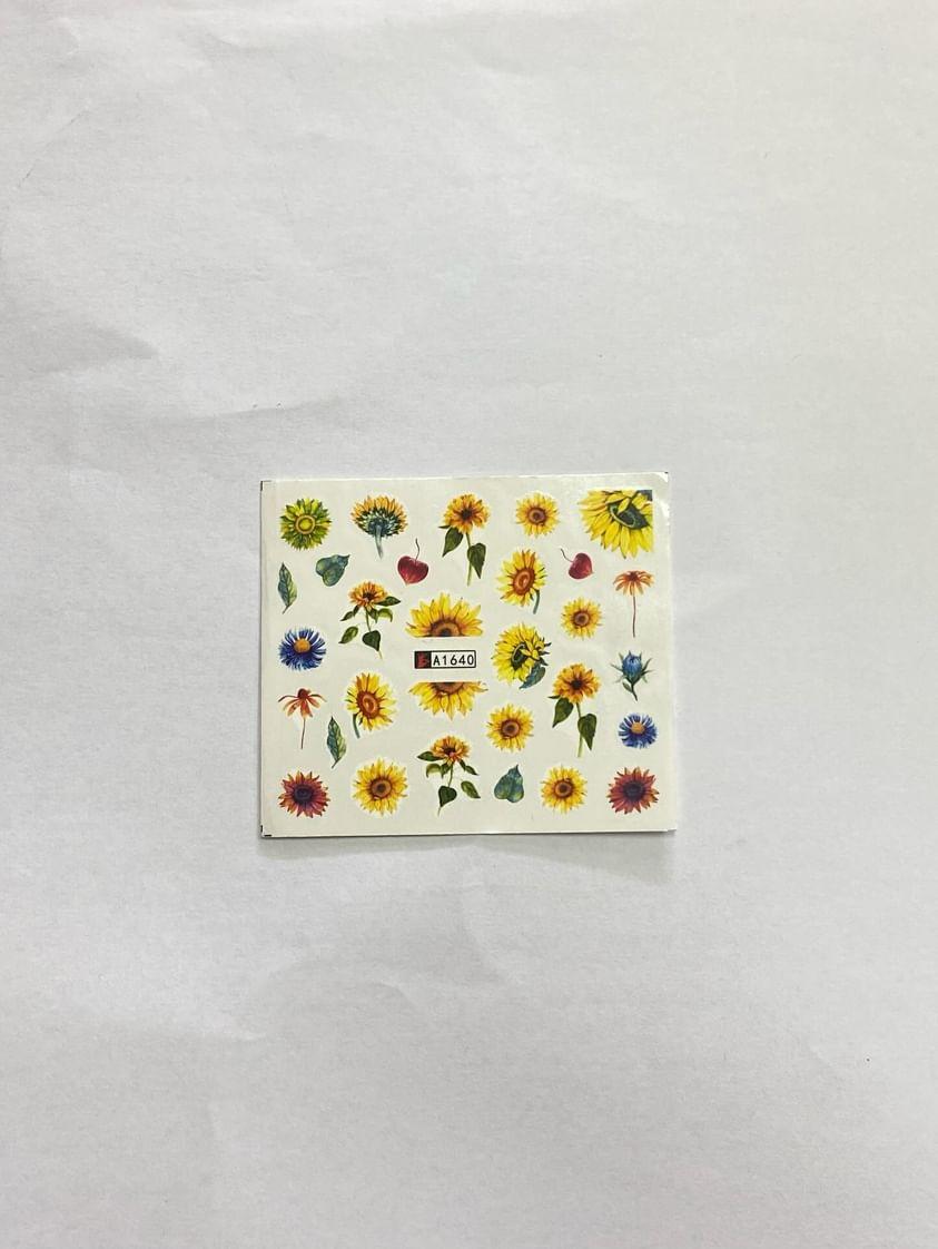 Calcomanías de agua florales