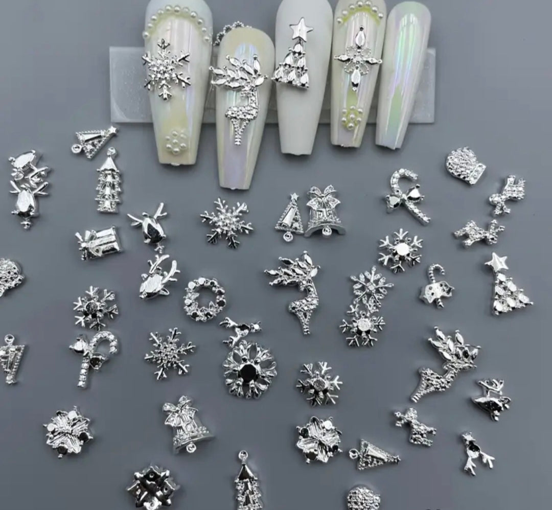 Adornos navideños para uñas