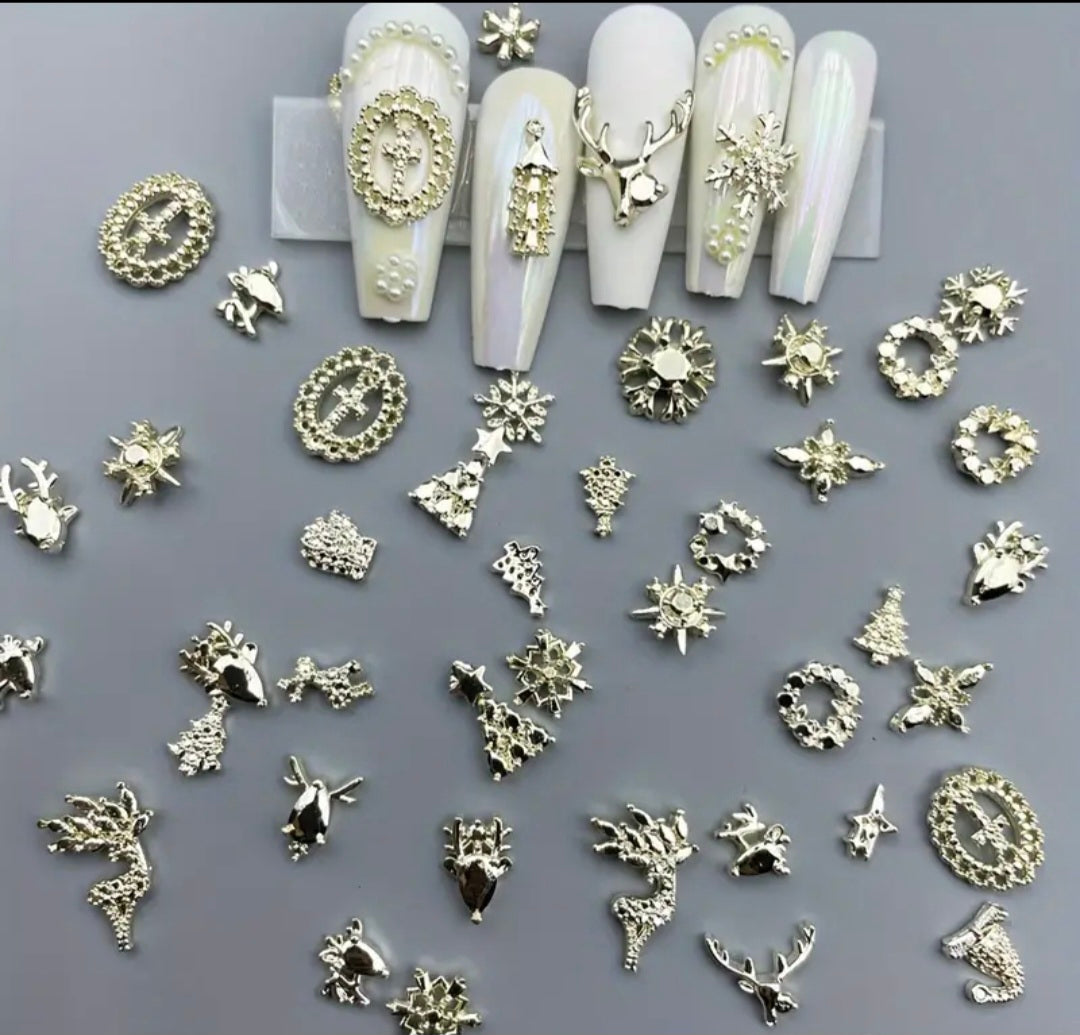 Adornos navideños para uñas