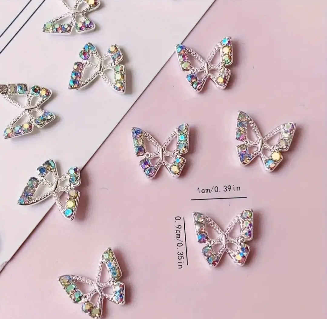 Adornos de mariposas para uñas