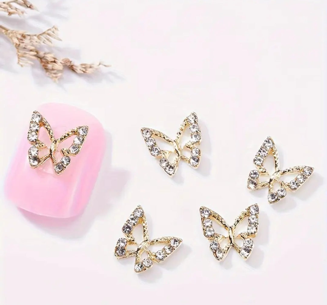 Adornos de mariposas para uñas