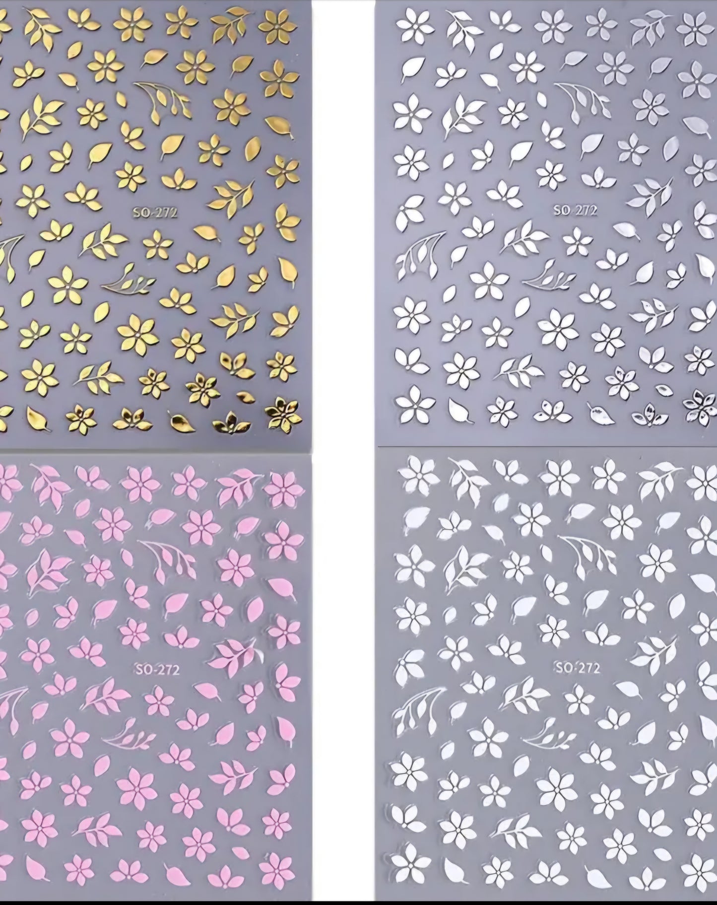 Pegatinas florales para uñas