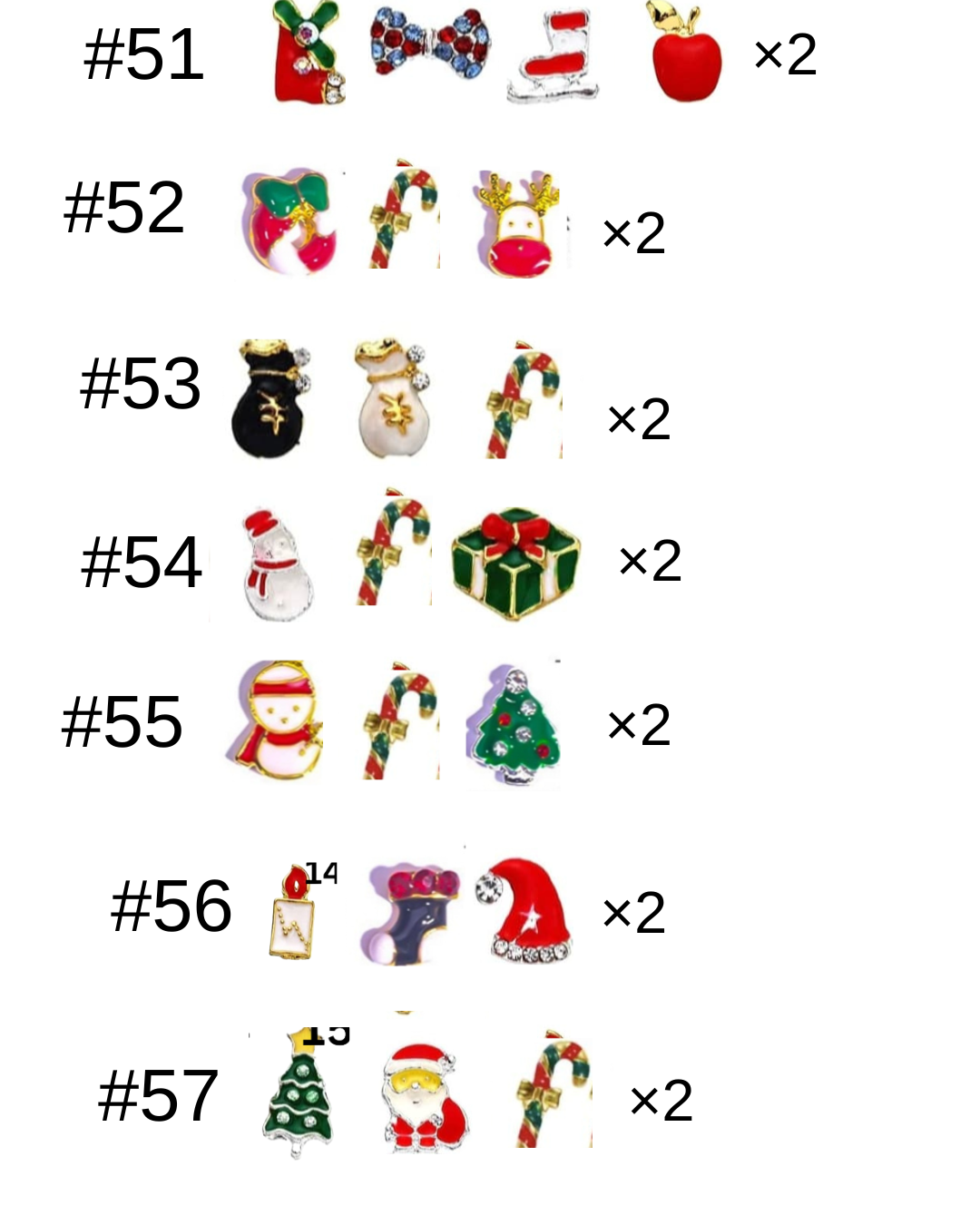 Adornos navideños para uñas