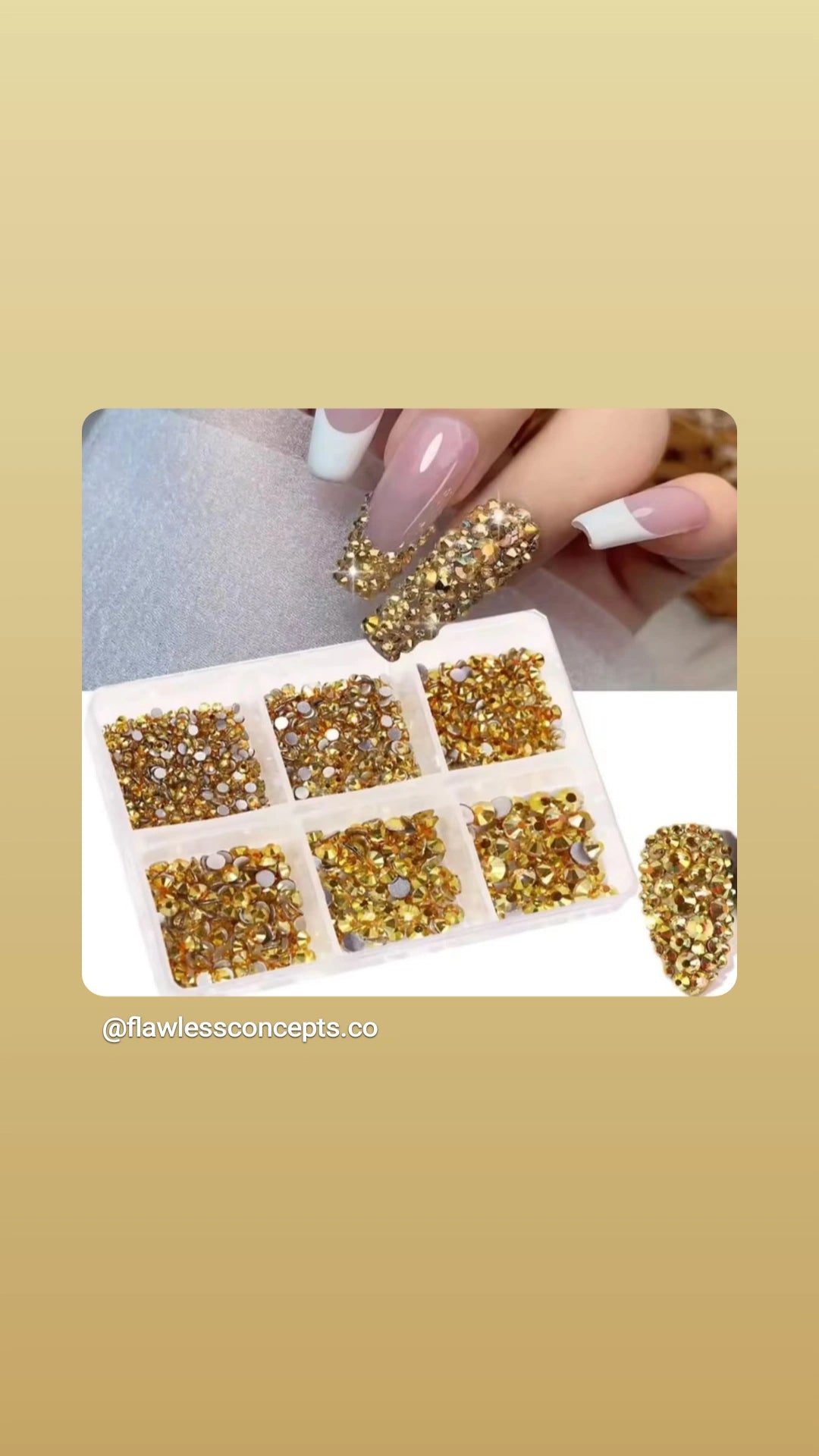 Diamantes de imitación en paleta