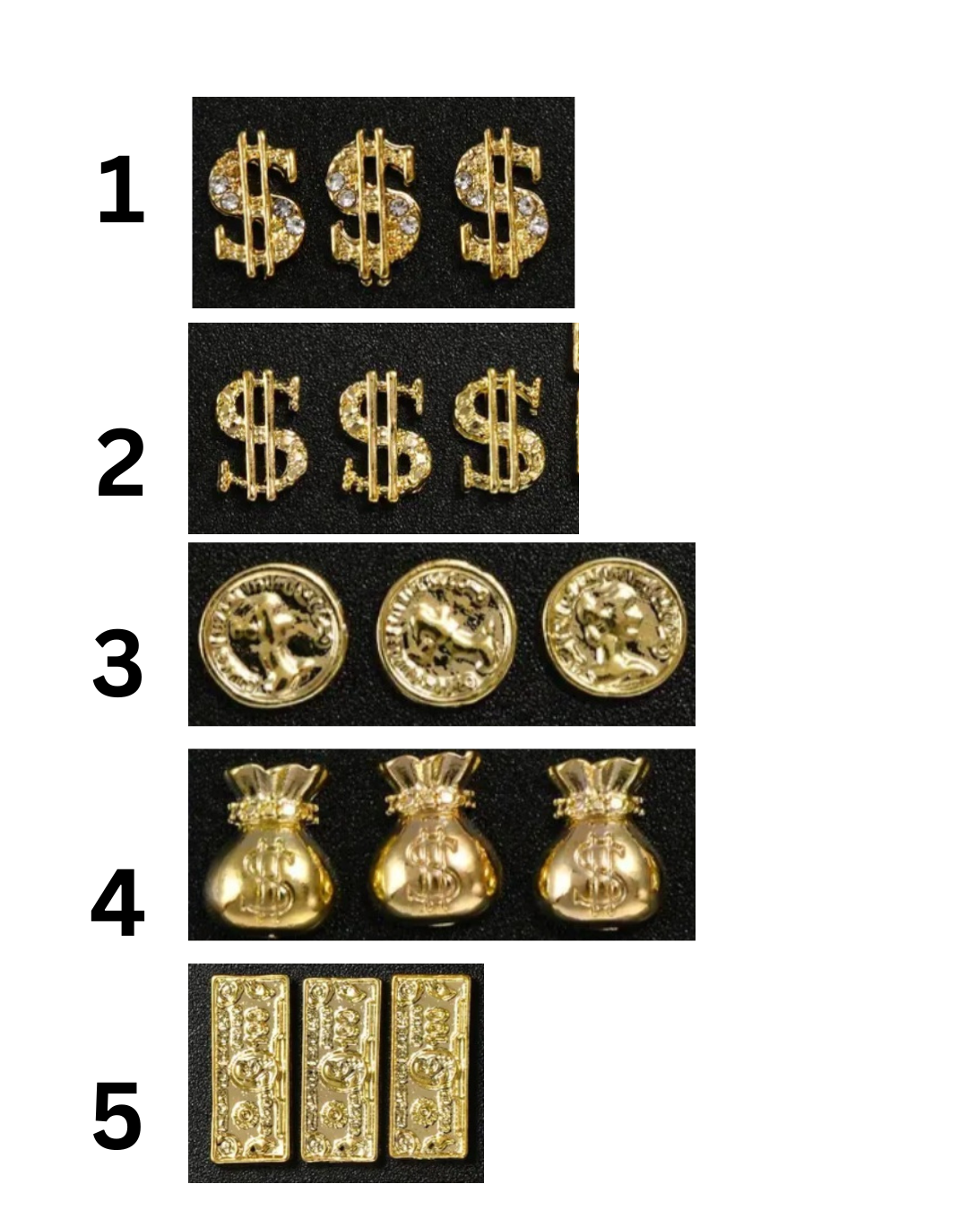 Money Nail Charms