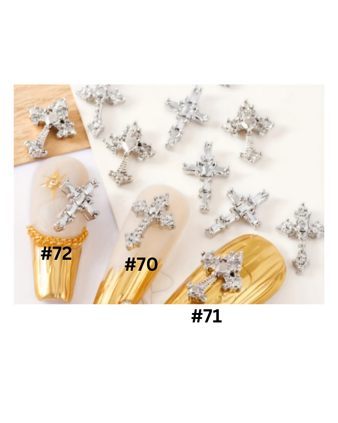 Cross Nail Charms