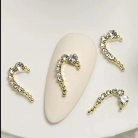 Heart Shaped Nail Charms