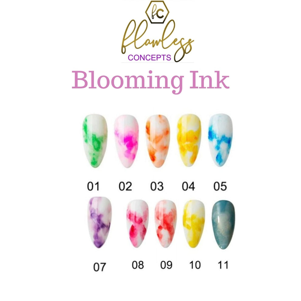 Bloomed Ink Blooming Ink For Swirled Marbled Nail Art Effects!!