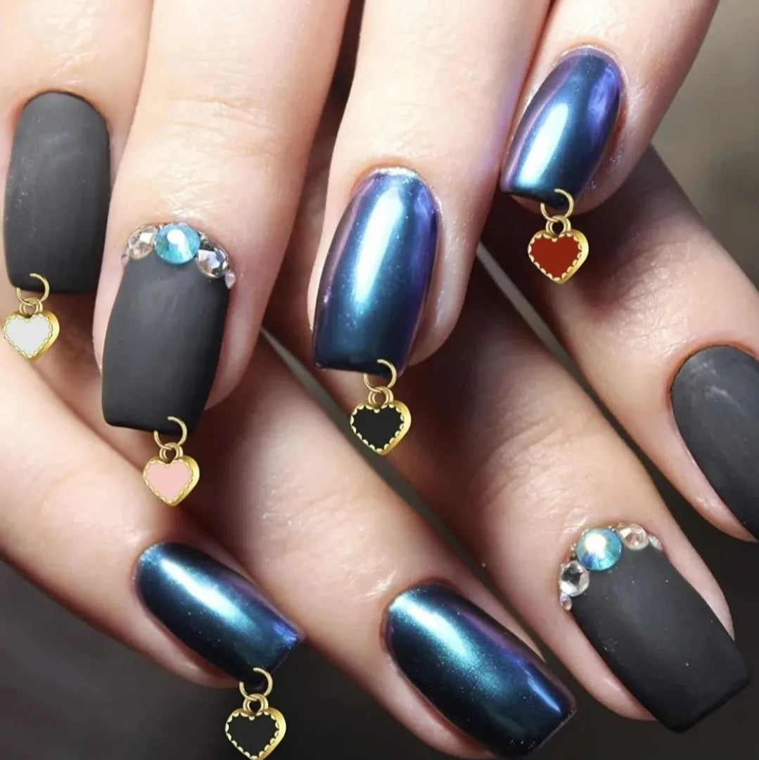 Heart Shaped Nail Charms