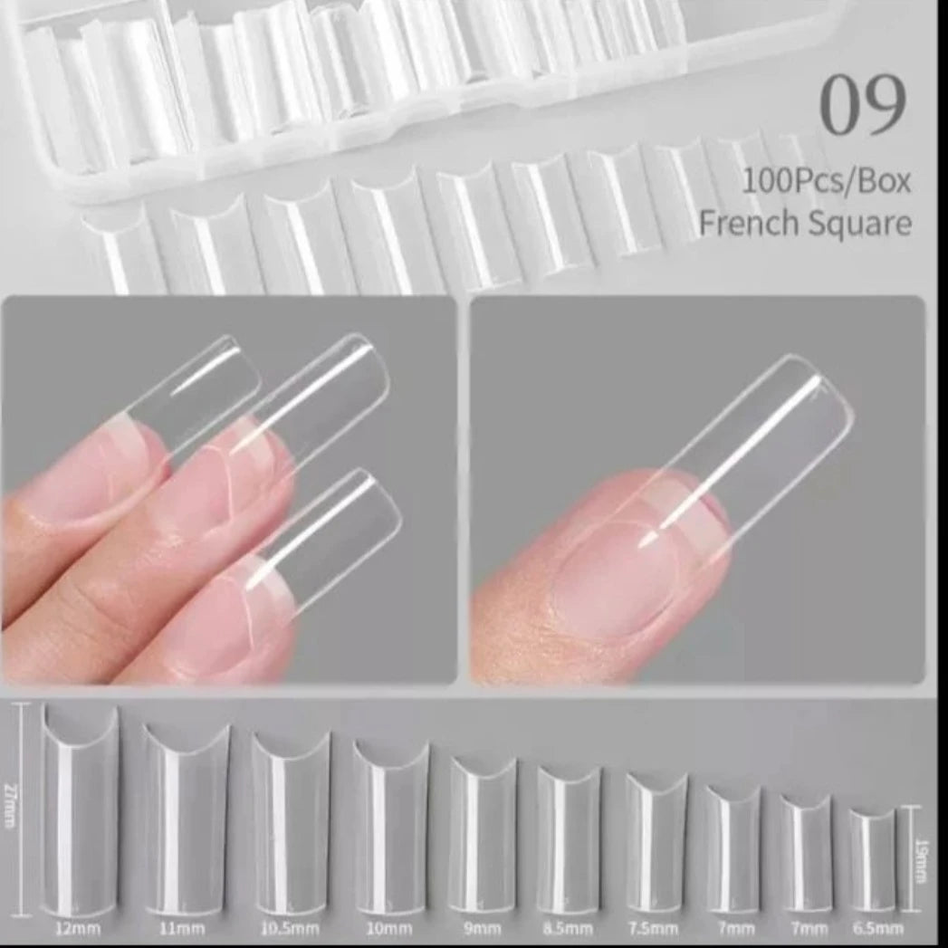 Uñas de gel cuadradas