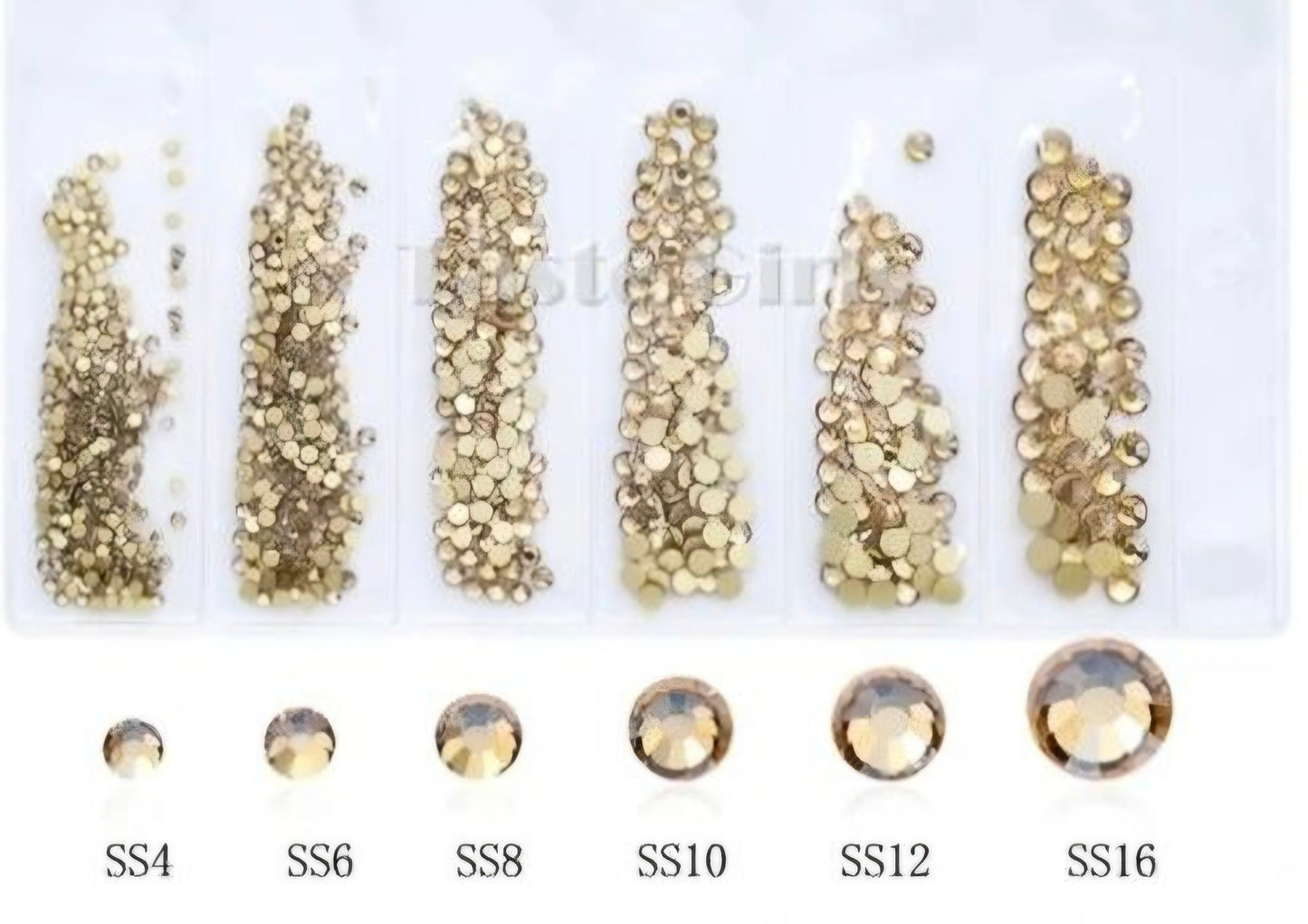 Paquete de 6 tamaños de diamantes de imitación