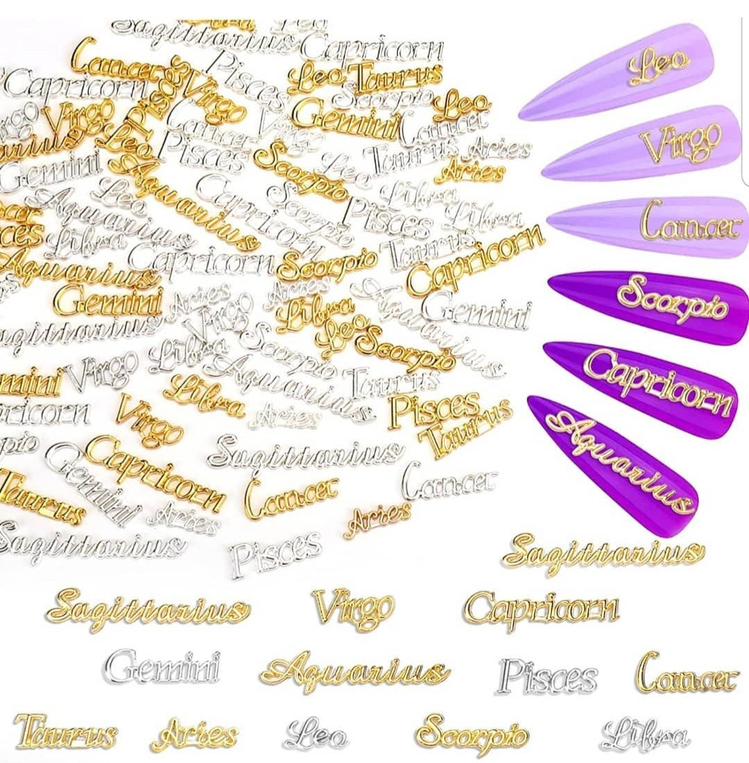 Zodiac Sign Nail Charms