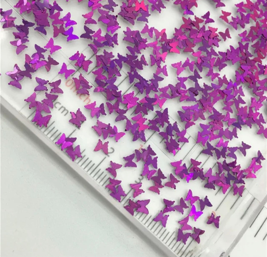 Confeti de mariposa para uñas