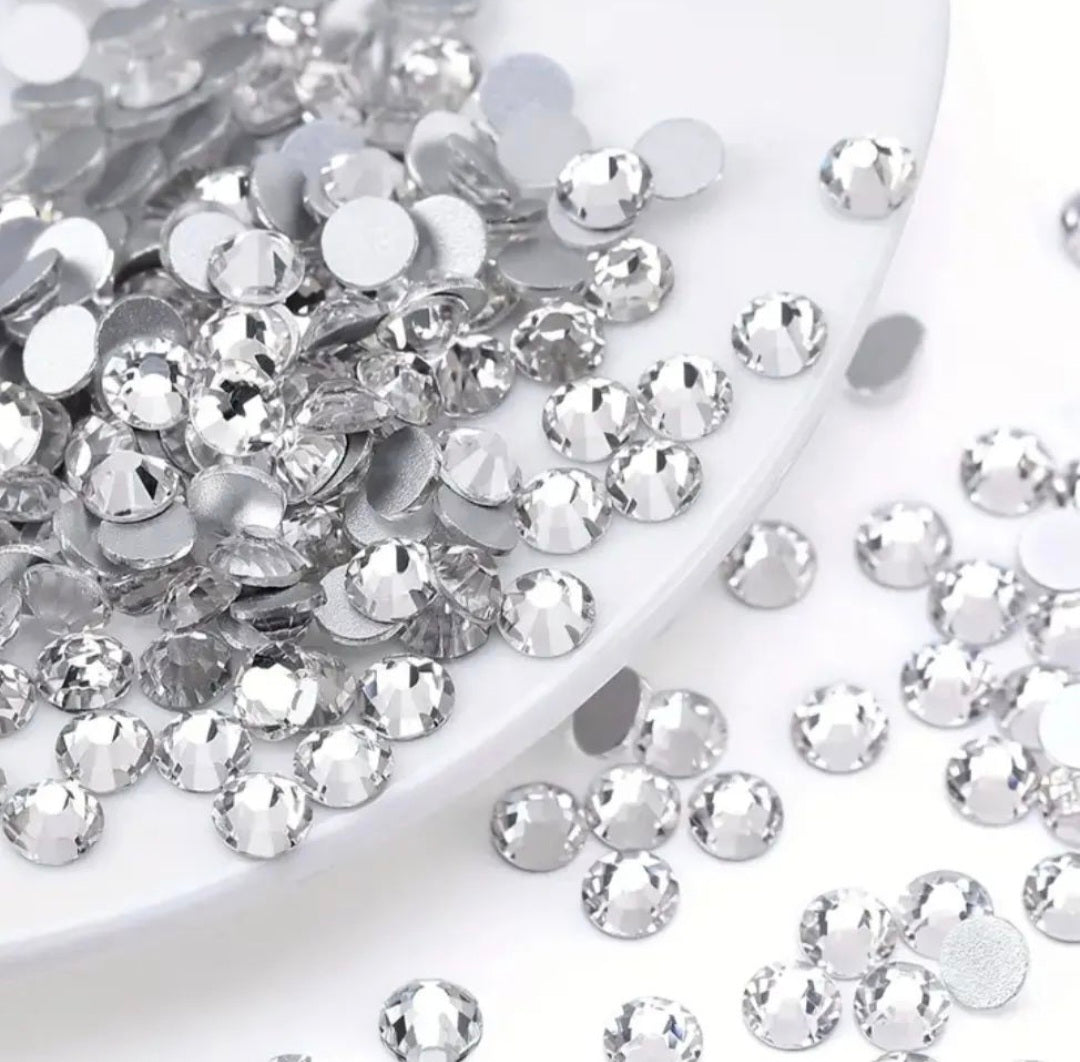 Diamantes de imitación transparentes, 100 unidades