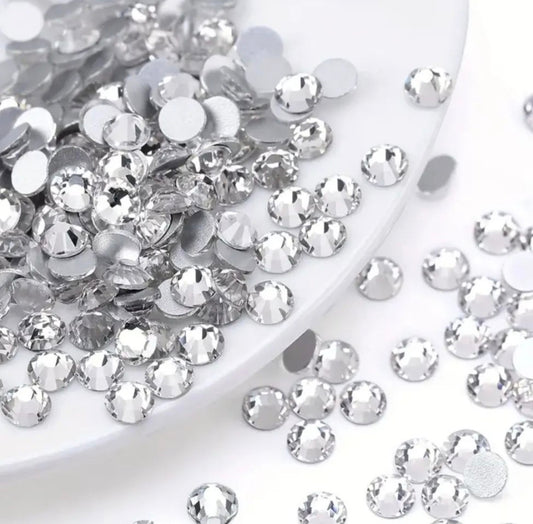 Diamantes de imitación transparentes, 100 unidades