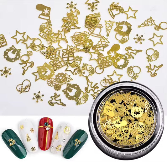Adornos navideños para uñas