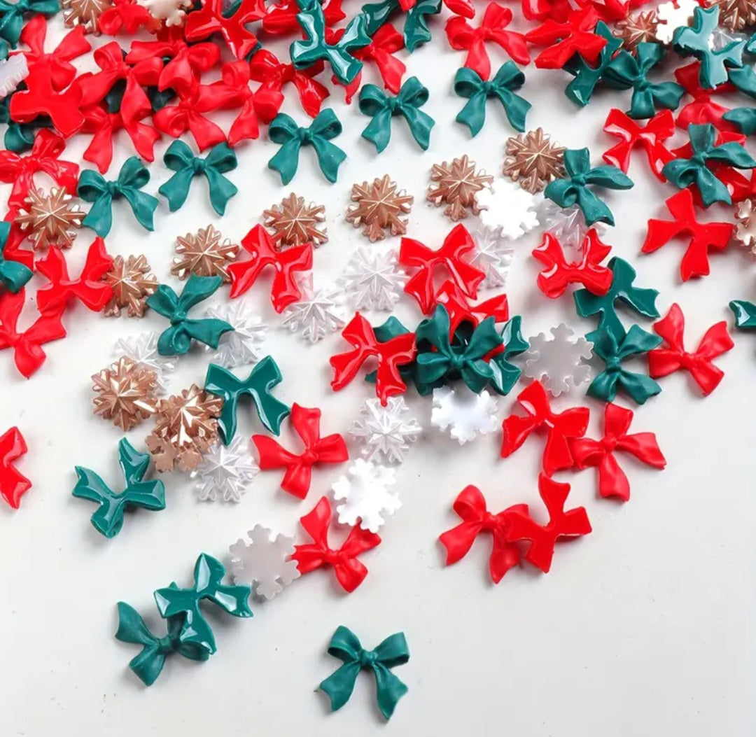 Adornos para uñas con forma de lazo